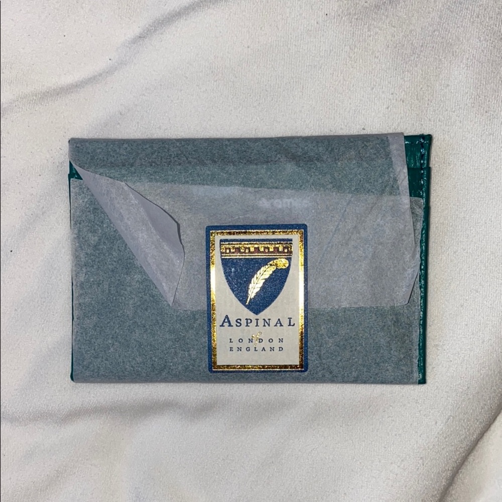 Limited Edition Aston Martin Formula One Aspinal of London Teal Card Holder - Picture 5 of 9
